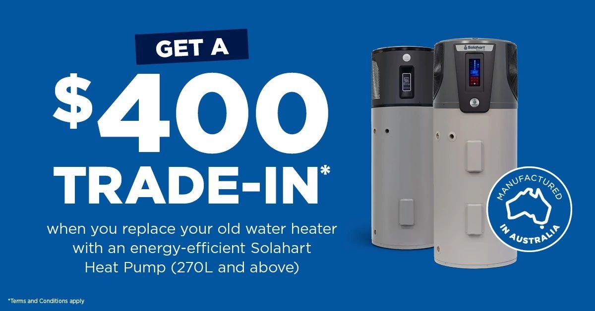 Get a $400 trade-in on a new Solahart Heat Pump